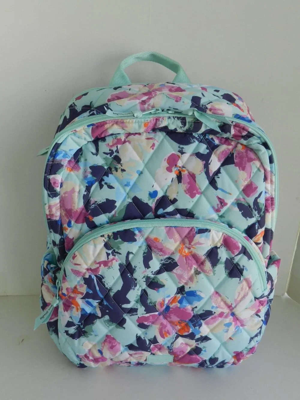 Vera Bradley Essential LARGE Backpack Laptop Backpack in Sage